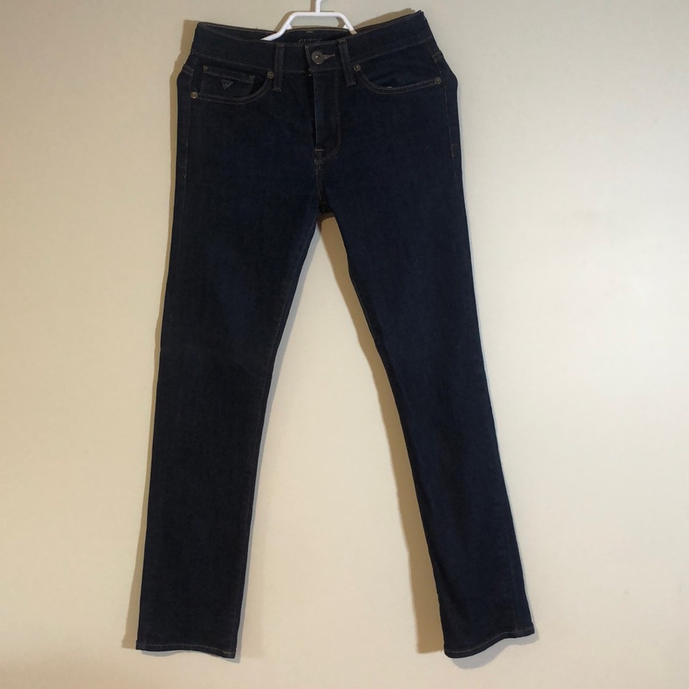 Dark Blue Denim Guess Jeans. Lincoln Slim Straight. US Size 29x32